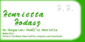 henrietta hodasz business card